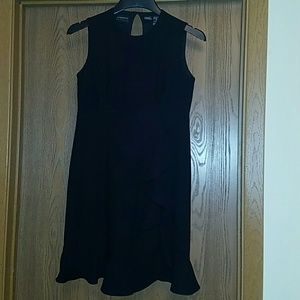 Liz claiborne black ruffle dress